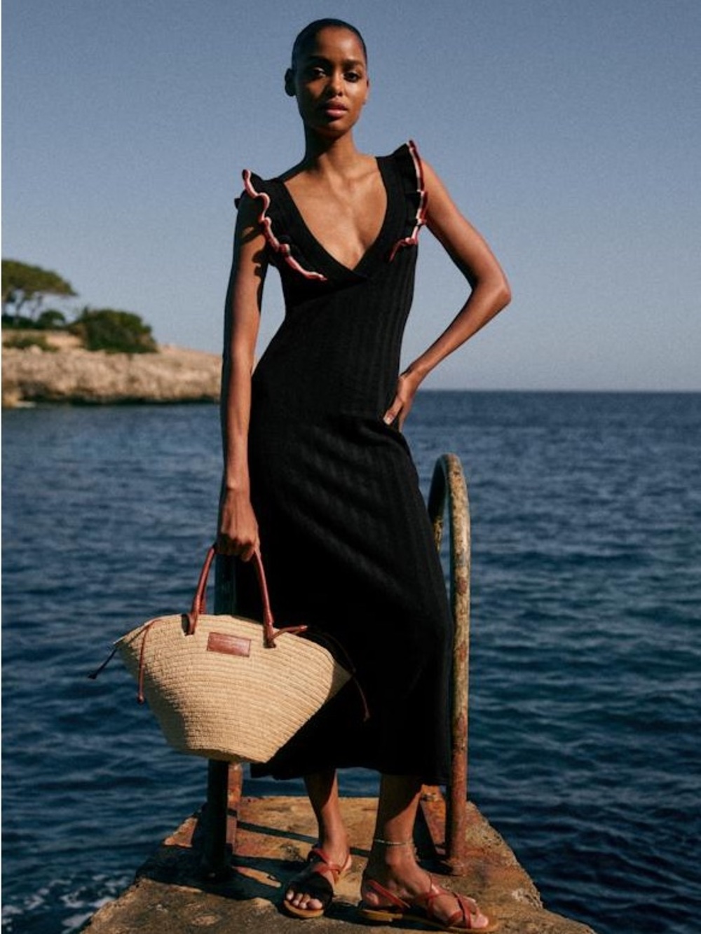 Sezane Simona dress new NWT size Large black